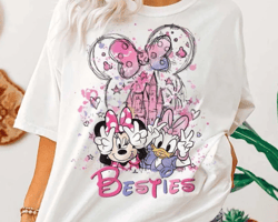 Watercolor Minnie Daisy Disney castle png, Disney with my bestie png, Magic Kingdom Disney world Disneyland trip, Best f