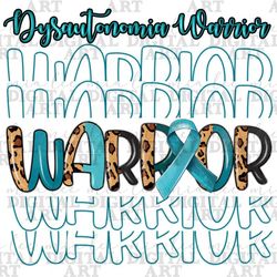 Dysautonomia Warrior png sublimation design download, western warrior png, teal ribbon png, sublimate designs download