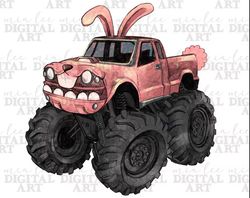 Easter monster truck png sublimation design download, Happy Easter Day png, monster truck png, sublimate designs downloa