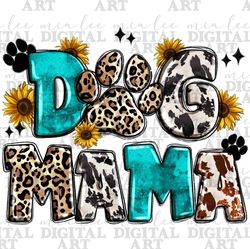 Western leopard Dog Mama png sublimation design download, Mother's Day png, western paw png, dog love png, sublimate des