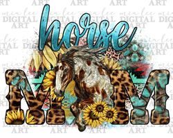 Horse mom png sublimation design download, Mother's Day png, western mom png, hand drawn horse png, sublimate designs do