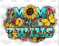 Mom of twins png sublimation design download, Mother's Day png, western background png, twins mom png, sublimate designs