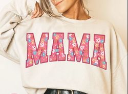 Mama embroidery varsity png,floral mama varsity png,mama embroidery png,floral mama png,pink mama varsity png,mama png,m