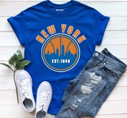 New York Basketball Vintage EST 1946 Classic Royal Blue png, New York Basketball Team Retro png, American Basketball , N