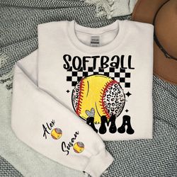 Custom Softball Mama PNG, Glitter Softball PNG, Sublimation Design, Digital Download Png, Retro Sports PNG, Softball Mom
