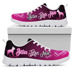 239CNVPETDS &8211 Boston Terrier Mom Pink Sneakers