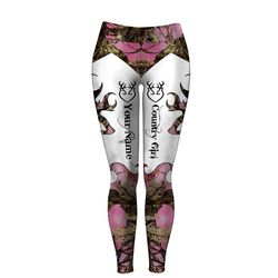 Beautiful country girl pink muddy camo deer hunting customize name pants, leggings personalized gift &8211 NQS874