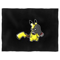 Pikachu Gas Mask Pokemon Marijuana Blanket
