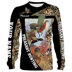 Pheasant Hunting Custom Name 3D All Over Print Shirts &8211 Personalized Hunting Gift &8211 Fsd208