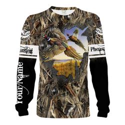 Pheasant hunting camo 3D Full printing camo Hoodie, Zip up Hoodie, Long sleeve, sweatshirt Personalized Men Women shirt