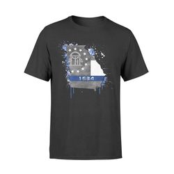 Personalized Shirt &8211 Thin Blue Line Color Drop State Map &8211 Georgia &8211 DSAPP