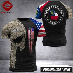 Personalized Georgia Punisher 3D Printed Tshirt HVQ3107