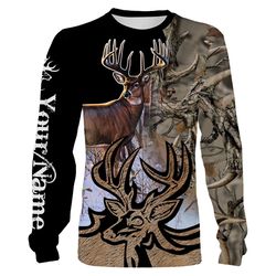 Personalized Deer Hunting Custom Name All Over Print Shirt, Long Sleeves, Hoodie &8211 Fsd35