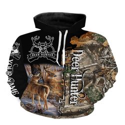 Personalized beautiful deer hunting camo 3d all over printed shirts &8211 TATS4