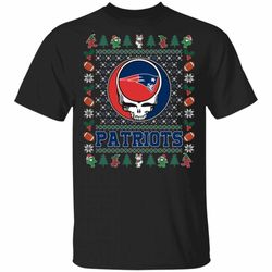 Patriots T-Shirt Christmas Grateful Dead Deadhead Tee VA08