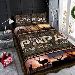 Papa Deer Hunting 3D All Over Printed Bed Set