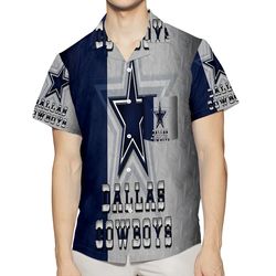 Dallas Cowboys Star Metal 3D All Over Print Summer Beach Hawaiian Shirt With Pocket