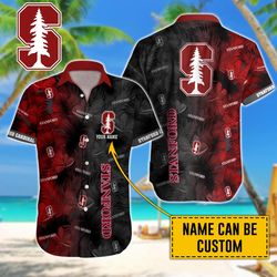 Stanford Cardinal Shirt Tropical Leaf Custom Name