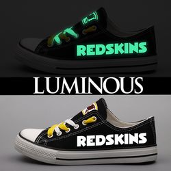 washington redskins limited print  football fans luminous low top canvas shoes sport sneakers t-df29hy