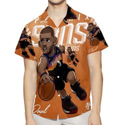 Phoenix Suns Chris Paul v3 3D All Over Print Summer Beach Hawaiian Shirt With Pocket