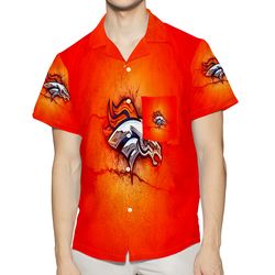 Denver Broncos Emblem v45 3D All Over Print Summer Beach Hawaiian Shirt With Pocket