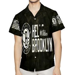 Brooklyn Nets Hello Brooklyn Vintage 3D All Over Print Summer Beach Hawaiian Shirt With Pocket
