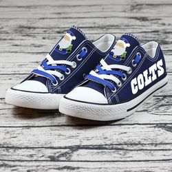 christmas design indianapolis colts limited print  football fans low top canvas shoes sport sneakers t-dwas017l