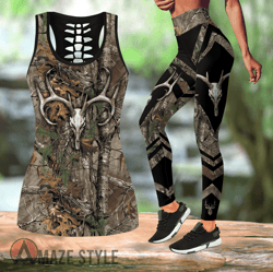 Skull Deer Hunting Forest Hollow Tank Top Or Legging 3D All Over Print Kv