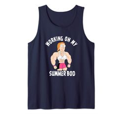 Rick And Morty Working On My Summer Body Tank Top