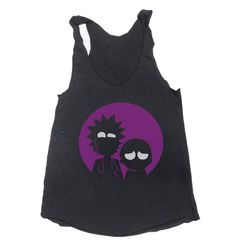 Rick And Morty Moon Triblend Racerback Women Tank Top