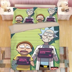 Rick And Morty 9 Duvet Quilt Bedding Set L98