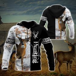 Premium Deer Hunting for Hunter Half White Camo 3D Printed Unisex Shirts