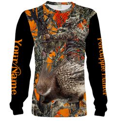 Porcupine Hunting Orange Camo custom name 3D full printing Shirts Personalized hunting gifts Chipteeamz FSD1666