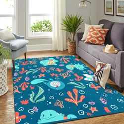 Pokemon Water Carpet floor area rug &8211 home decor &8211 Bedroom Living Room decor