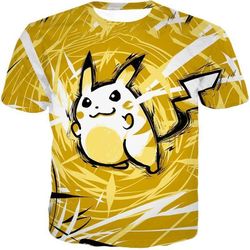 Pokemon T-Shirt &8211 Pokemon Raichu Cool Graphic Yellow T-Shirt