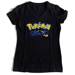 Pokemon Sleep Women&8217s V-Neck Tee T-Shirt