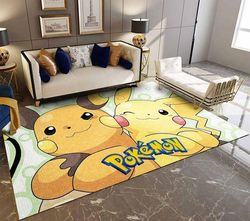 Pokemon Pika Pika Anime Movies Area Rugs Living Room Carpet Christmas Gift Floor Decor Rcdd81F33701