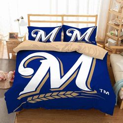 3D Customize Milwaukee Brewers Bedding Set Duvet Cover Set Bedroom Set Bedlinen 1