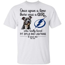 A Girl Really Loved Tampa Bay Lightning And Pitbull Dog Shirt HT209