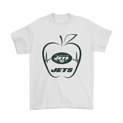 Apple Heartbeat Teacher Symbol New York Jets Shirts