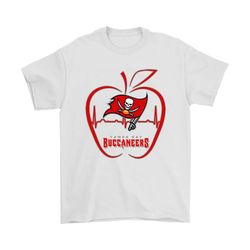 Apple Heartbeat Teacher Symbol Tampa Bay Buccaneers Shirts