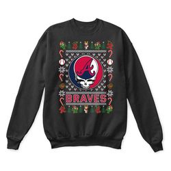 Atlanta Braves x Grateful Dead Christmas Ugly Sweater