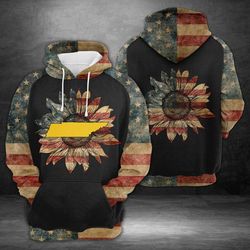Awesome Tennessee American Flag H20507 &8211 All Over Print Unisex Hoodie