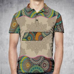 Awesome Tennessee Mandala H30756 &8211 All Over Print Polo Shirt
