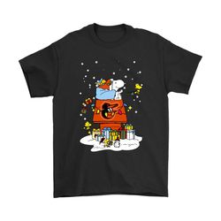 Baltimore Orioles Santa Snoopy Brings Christmas To Town Shirts