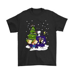 Baltimore Ravens Are Coming To Town Snoopy Christmas Shirts