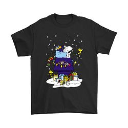 Baltimore Ravens Santa Snoopy Brings Christmas To Town Shirts