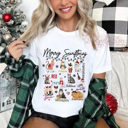 Merry Swiftmas Shirt, Eras Tour Cat Shirt, Christmas Taylor Cat T-Shirt, Swiftie Merch, Swiftmas Chritsmas Shirt