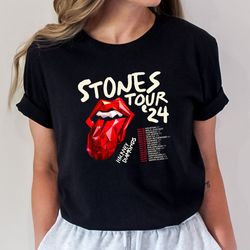 The Rolling Stones Hackney Diamonds Tour 2024 Schedule List T-Shirt, Rolling Stones 2024 Hackney Diamonds Tour Shirt