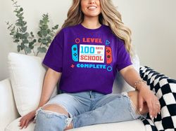 Level 100 Days of School Completed Shirt, Happy 100 Days of School, 100 Days Video Game Shirt, 100 Days Of School Shirt